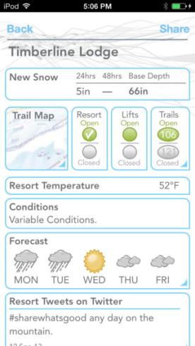 Snow Report app
