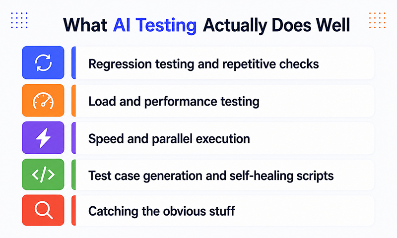 What AI Testing Actually Does Well