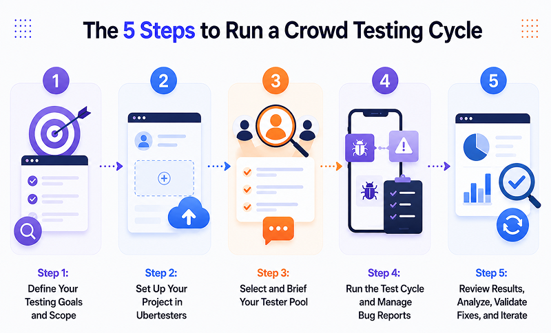 The 5 Steps to Run a Crowd Testing Cycle